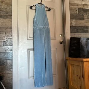 NWT Baby Blue Ribbed Romper SZ S